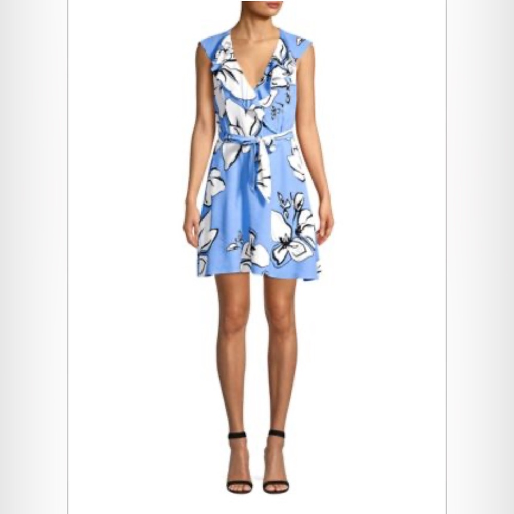 Parker Sahara Floral Tie-Waist A-Line Dress, Size 6, Worn Once